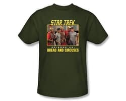 Star Trek T-shirt - Episode 43 Bread and Circuses Adult Army Green