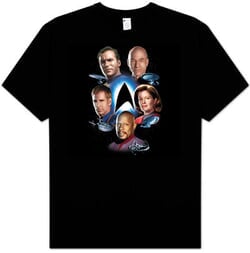 Star Trek T-shirt - Starfleet's Finest Adult Black