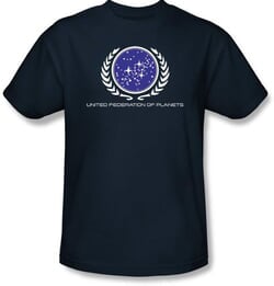 Star Trek T-shirt - United Federation Logo Adult Navy