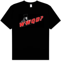 Star Trek T-shirt - WWQD What Would Q Do? Adult Black