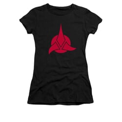 Star Trek - The Next Generation Shirt Juniors Klingon Logo Black Tee T-Shirt