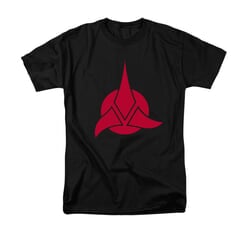 Star Trek - The Next Generation Shirt Klingon Logo Adult Black Tee T-Shirt