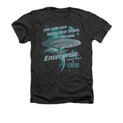 Star Trek - The Next Generation Shirt Never Forget Adult Heather Charcoal Tee T-Shirt