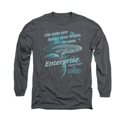 Star Trek - The Next Generation Shirt Never Forget Long Sleeve Charcoal Tee T-Shirt