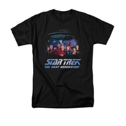 Star Trek - The Next Generation Shirt Space Group Adult Black Tee T-Shirt