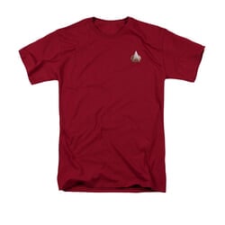 Star Trek - The Next Generation Shirt TNG Command Emblem Adult Cardinal Red Tee T-Shirt