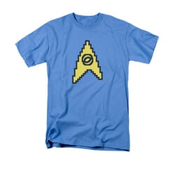 Star Trek - The Original Series Shirt 8 Bit Science Adult Carolina Blue Tee T-Shirt