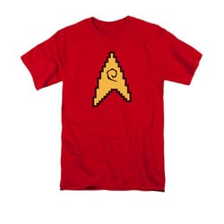 Star Trek - The Original Series Shirt 8 Bit Science Adult Red Tee T-Shirt