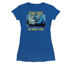 Star Trek - The Original Series Shirt Juniors Episode 40 Royal Blue Tee T-Shirt