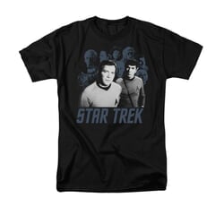 Star Trek - The Original Series Shirt Kirk Spock And Company Adult Black Tee T-Shirt