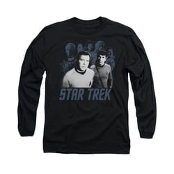 Star Trek - The Original Series Shirt Kirk Spock And Company Long Sleeve Black Tee T-Shirt