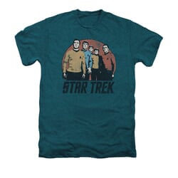 Star Trek - The Original Series Shirt Landing Party Adult Deep Teal Heather Tee T-Shirt