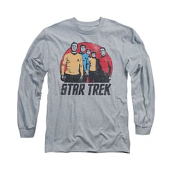 Star Trek - The Original Series Shirt Landing Party Long Sleeve Athletic Heather Tee T-Shirt