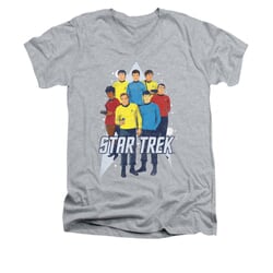 Star Trek - The Original Series Shirt Slim Fit V Neck Here Here Athletic Heather Tee T-Shirt