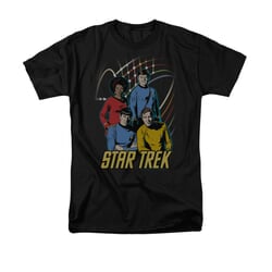 Star Trek - The Original Series Shirt Warp Factor 4 Adult Black Tee T-Shirt