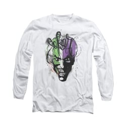 The Joker Shirt Airbush Long Sleeve White Tee T-Shirt