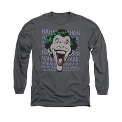 The Joker Shirt HA HA HAAA Long Sleeve Charcoal Tee T-Shirt