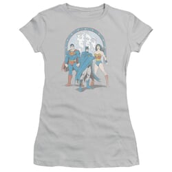 Wonder Woman Juniors Shirt Friends Silver T-Shirt