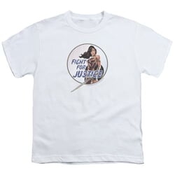 Wonder Woman Movie Kids Shirt Fight For Justice White T-Shirt