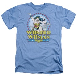 Wonder Woman Shirt Stars Heather Light Blue T-Shirt