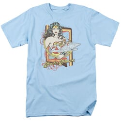 Wonder Woman T-shirt - Invisible Jet Adult Light Blue Tee