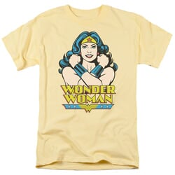 Wonder Woman T-shirt - Wonder At Large Adult Yellow Tee