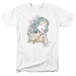 Wonder Woman T-shirt - Wonder Scroll DC Comics Adult White Tee