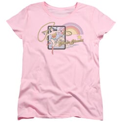 Wonder Woman Womens Shirt Island Princess Pink T-Shirt