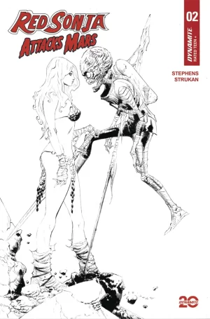 Red Sonja Attacks Mars #2 (Cover E - (Retailer 10 Copy Incentive Variant) Lee Line Art)