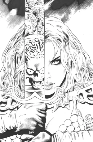 Red Sonja Attacks Mars #2 (Cover F - (Retailer 10 Copy Incentive Variant) Land Line Art V)