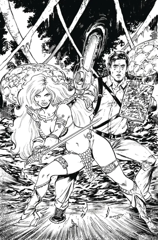 Red Sonja vs Army of Darkness #1 (Cover O - (Retailer 20 Copy Incentive Variant) Seeley Line Art Virgi)