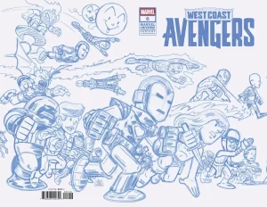 West Coast Avengers #6 ((Retailer 50 Copy Incentive Variant) Connect Line Sketch Variant)