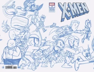 X-Men #14 ((Retailer 50 Copy Incentive Variant) Connect Blue Line Sketch Variant) G